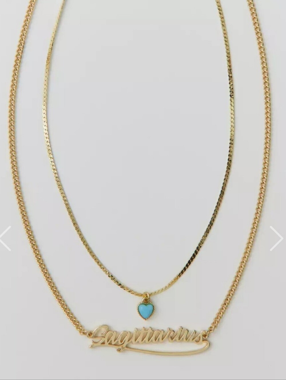 Urban Outfitters Zodia Name Plate Necklace Set - NEW